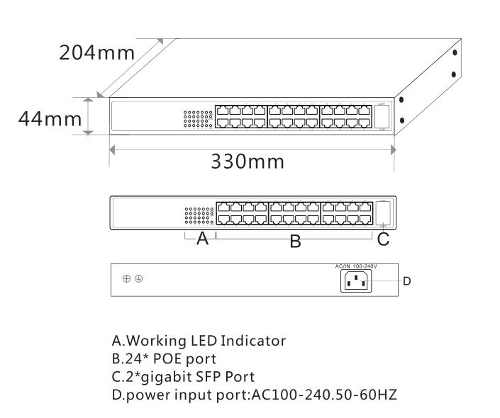 26-port gigabit PoE switch,gigabit 26-port PoE switch, PoE switches