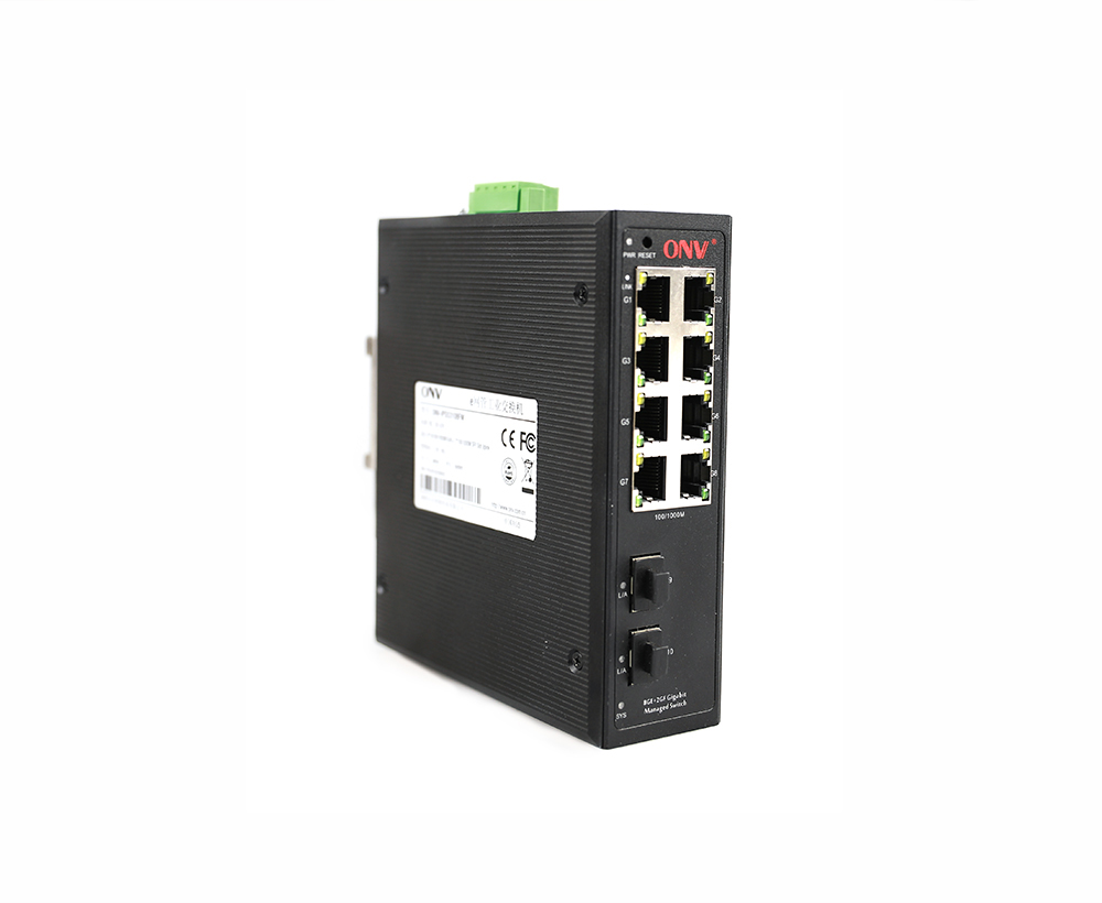 Full gigabit 10-port cloud managed industrial Ethernet fiber switch