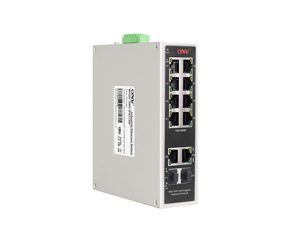 Full gigabit 12-port industrial Ethernet fiber switch