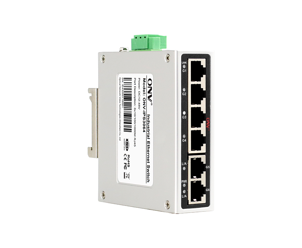 Full gigabit 6-port industrial Ethernet switch