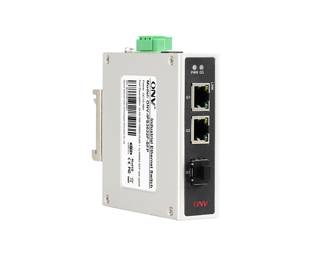 Full gigabit 3-port industrial Ethernet switch