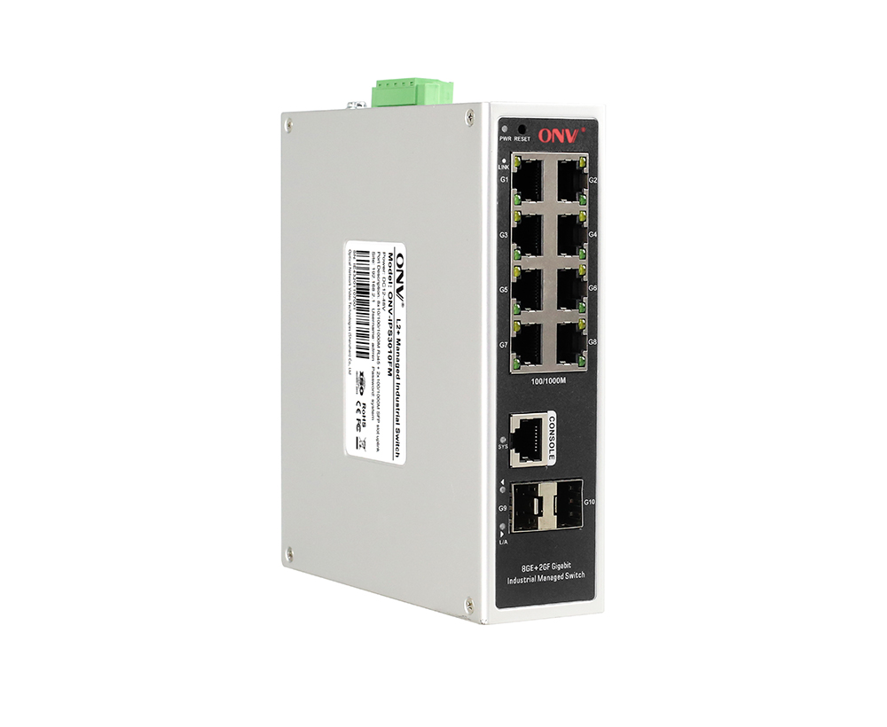 Full gigabit 10-port managed industrial Ethernet switch