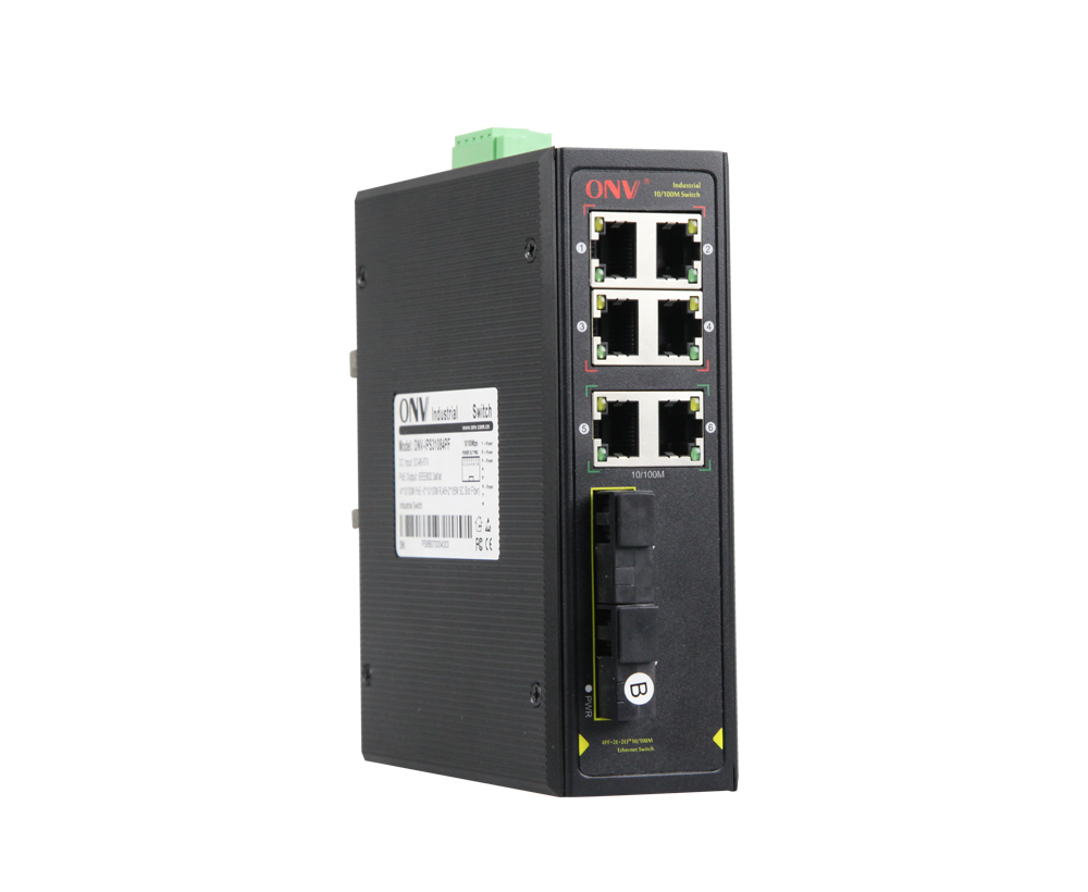 Industrial 4 Ports 10/100M RJ45 2 Layer Unmanaged Ethernet Switch 4 Fiber  SC