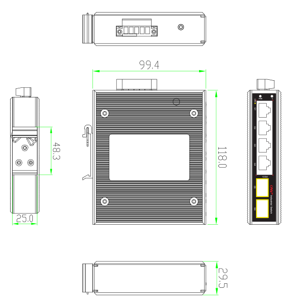 6-port gigabit industrial Ethernet switch,industrial switch,Ethernet switch