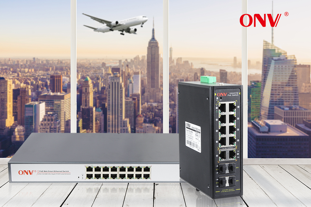PoE switch airport security monitoring system solution,PoE switch