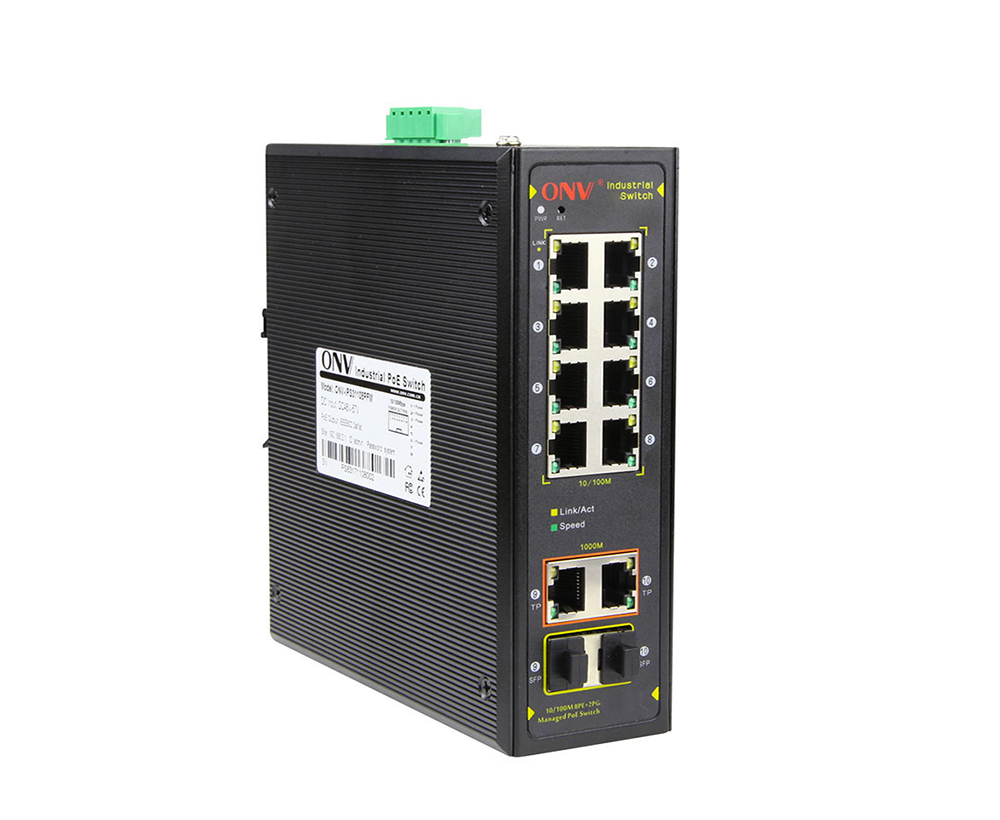 Gigabit uplink 10-port managed industrial Ethernet switch
