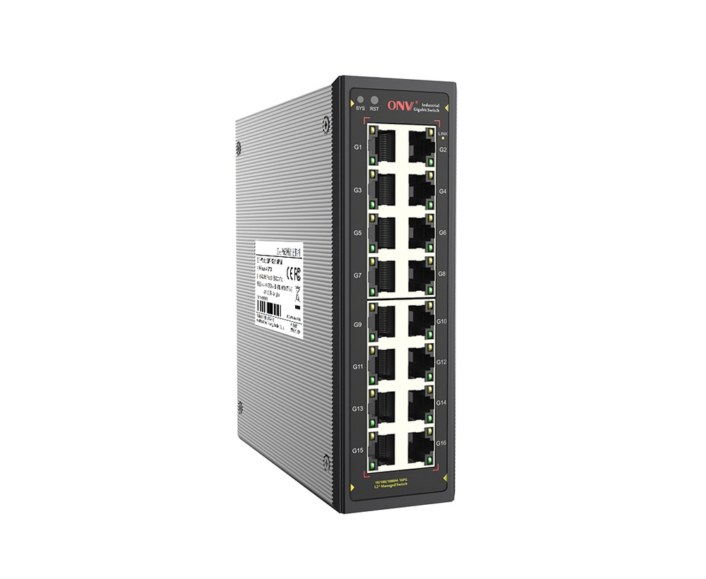 Full gigabit 16-port managed industrial Ethernet switch