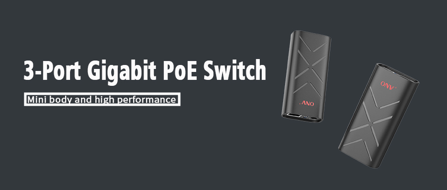3-port Gigabit PoE switch