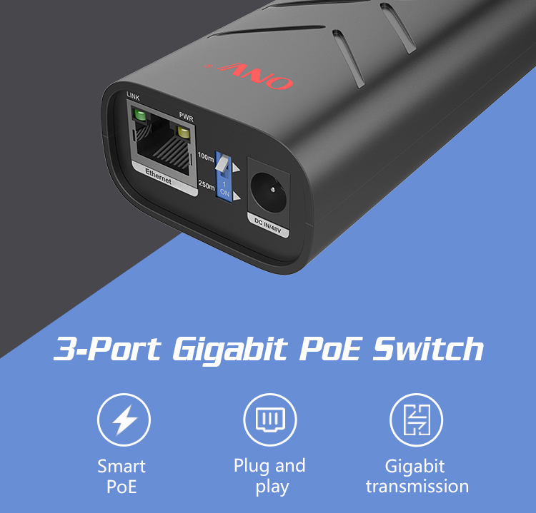 3-port Gigabit Mini PoE Switch,PoE switch,PoE switches,Gigabit PoE Switch,3-port PoE switch 