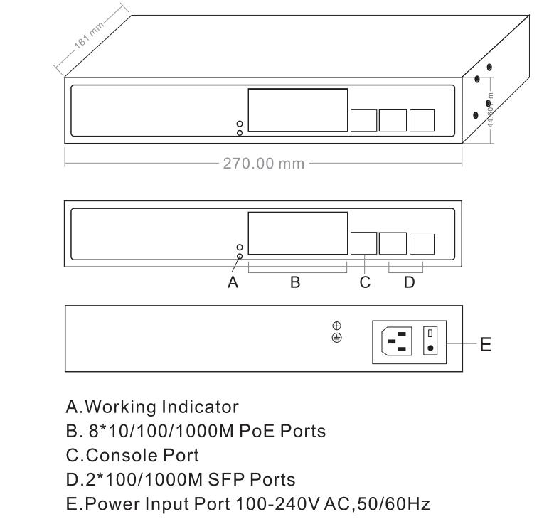 PoE fiber switch,10-port managed PoE switch,managed PoE switch,PoE switches