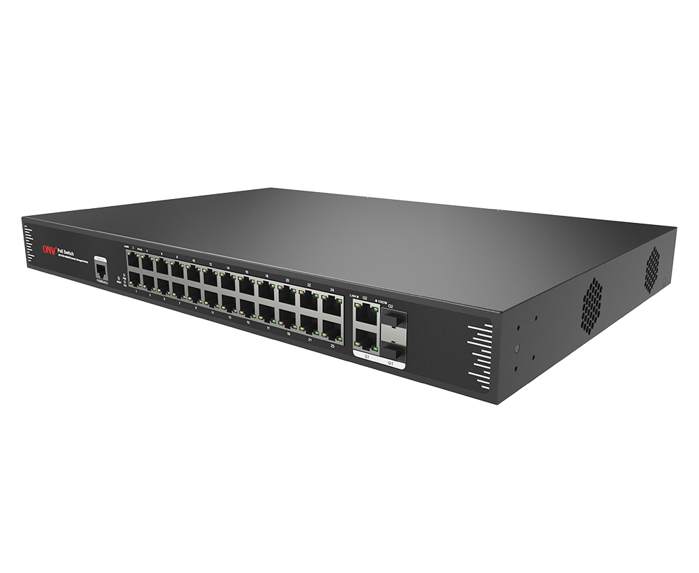 Industrial Gigabit Managed Ethernet PoE Switch, 24 Ports PoE+, 4 Ports  Combo Uplink