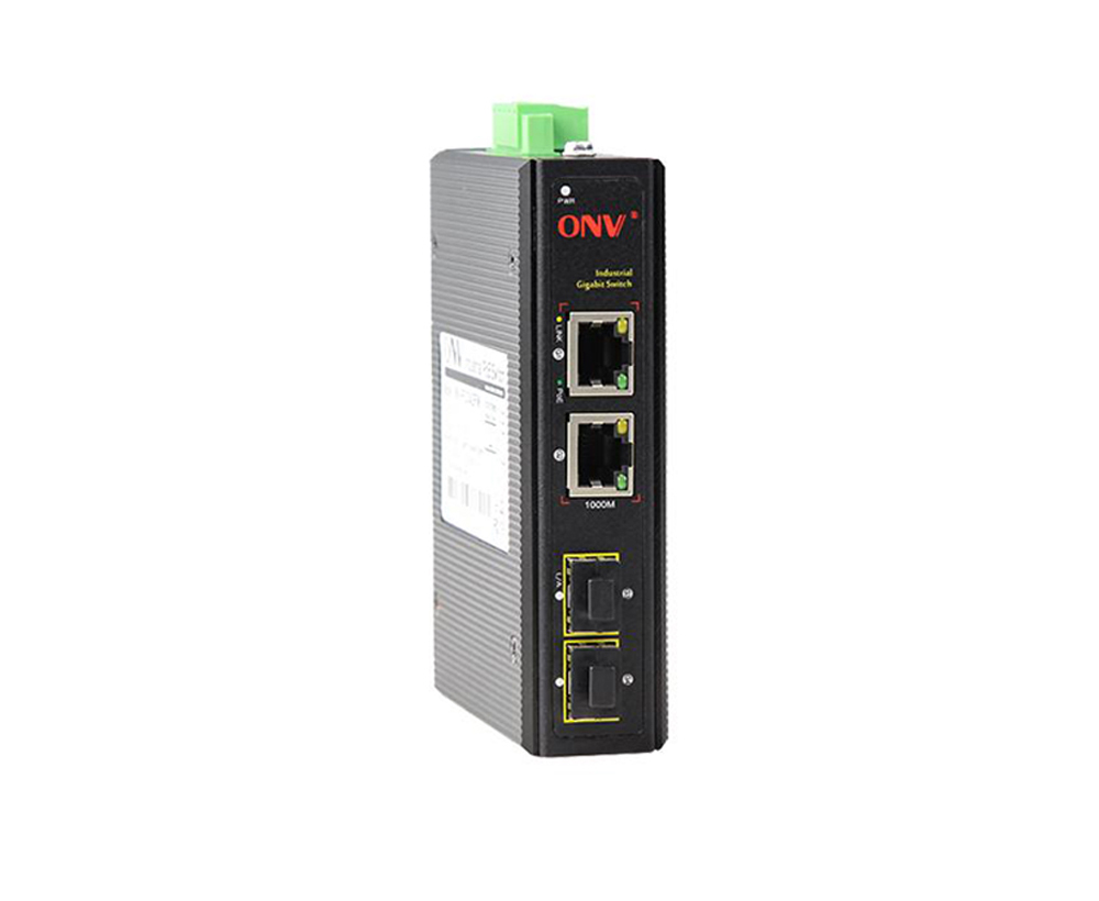 Full gigabit 4-port industrial Ethernet fiber switch