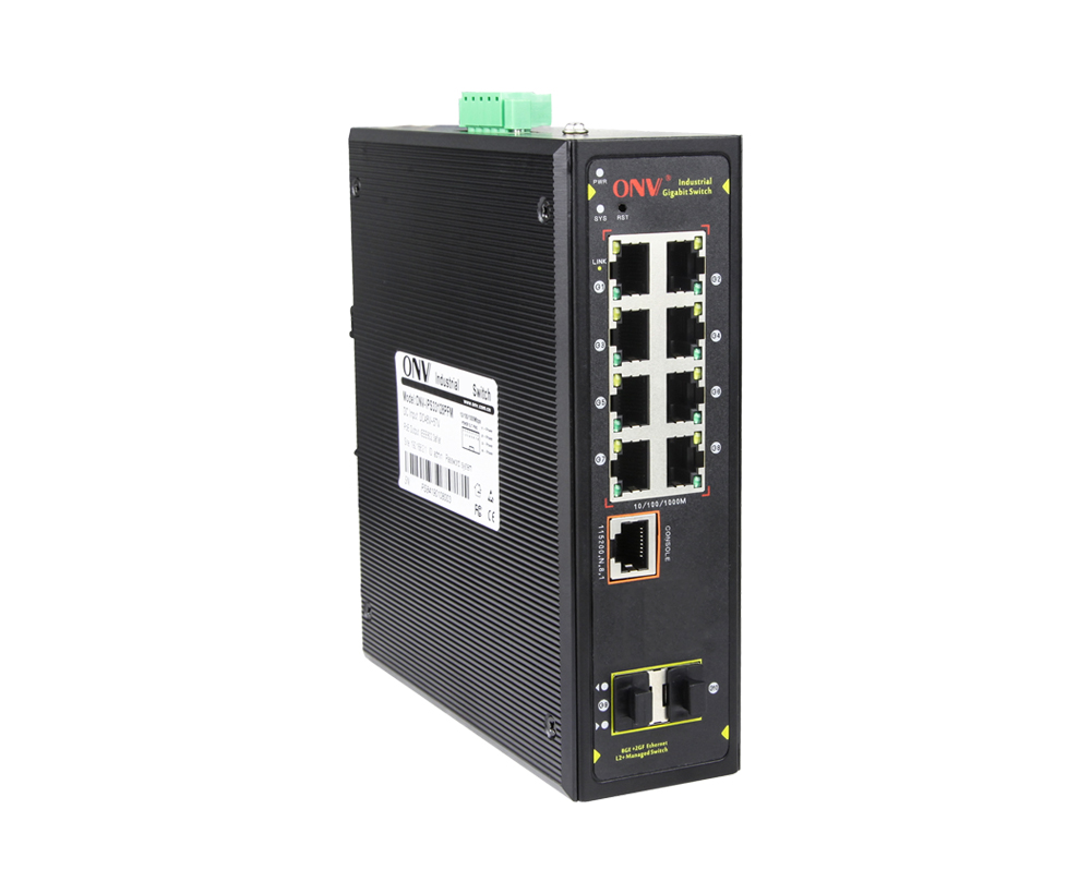 Full gigabit 10-port managed industrial Ethernet fiber switch