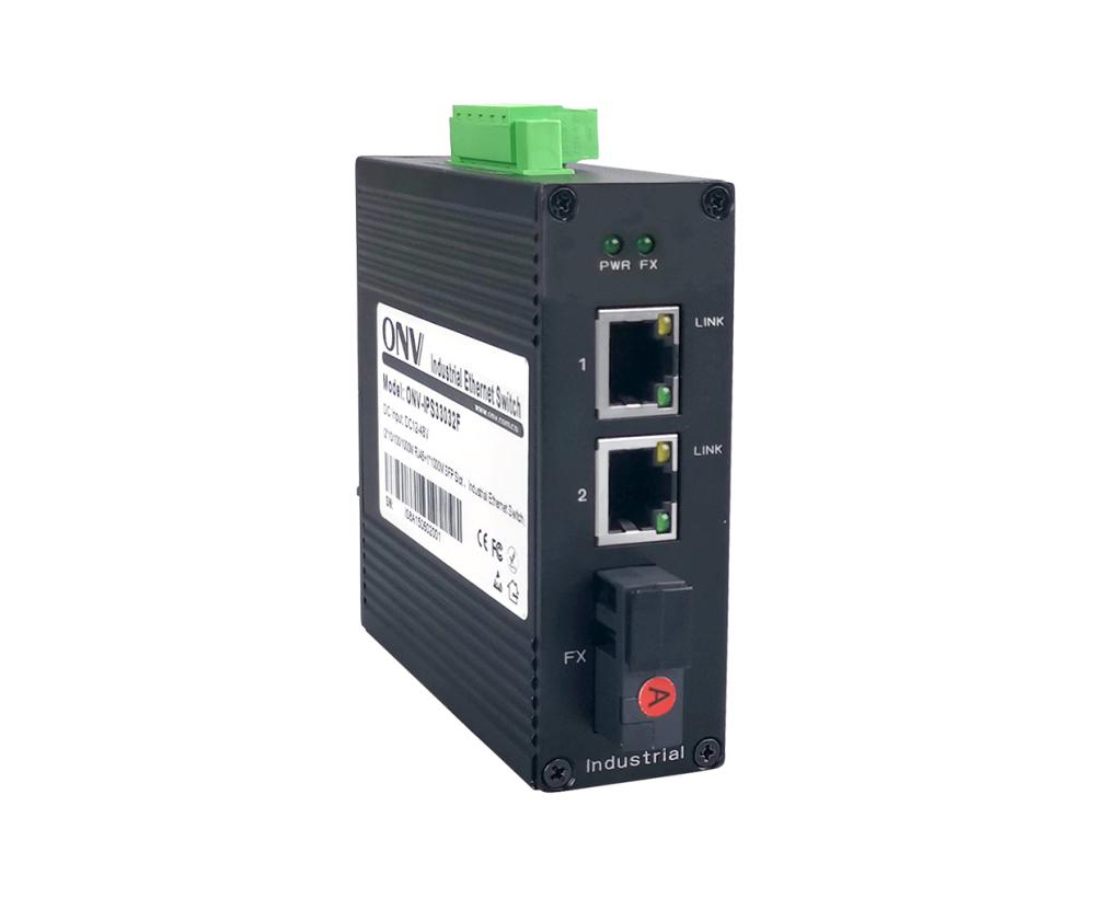Full gigabit 3-port industrial Ethernet fiber switch