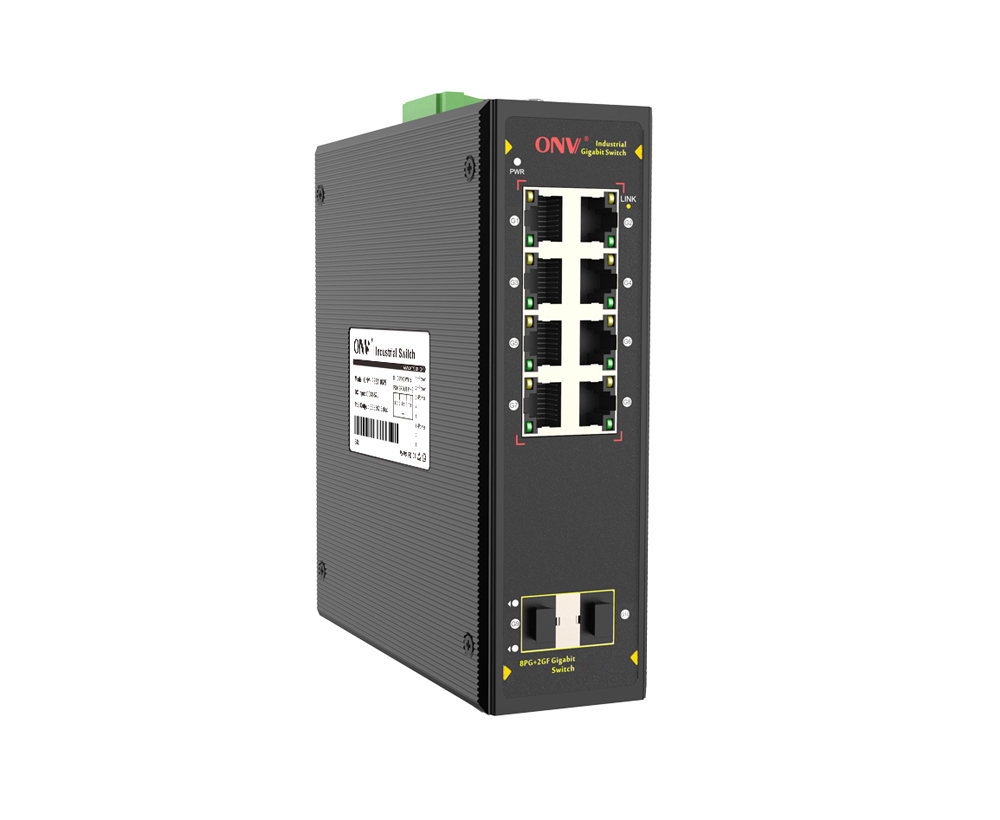 Full gigabit 10-port industrial Ethernet switch
