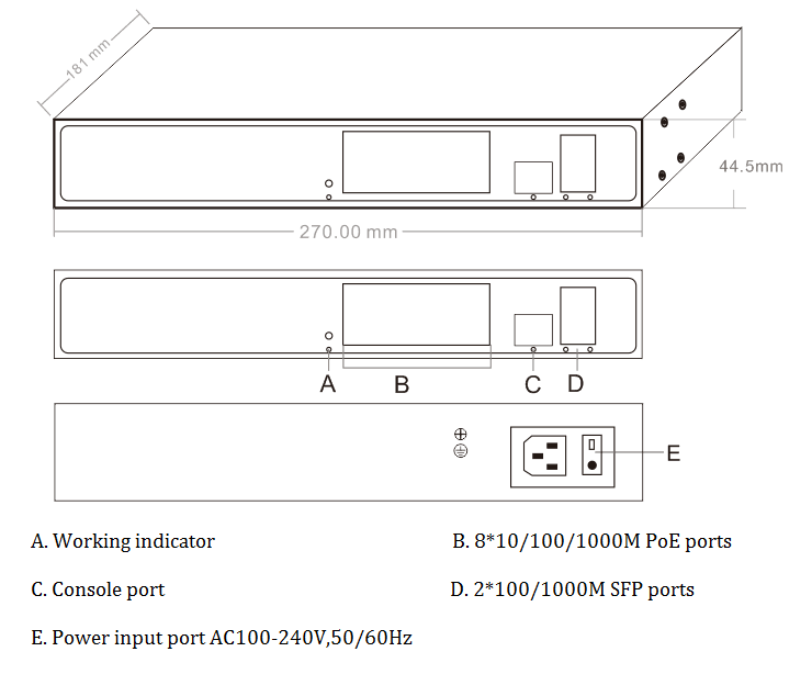 PoE switch gigabit,10-port managed PoE switch,managed PoE switch,PoE switches