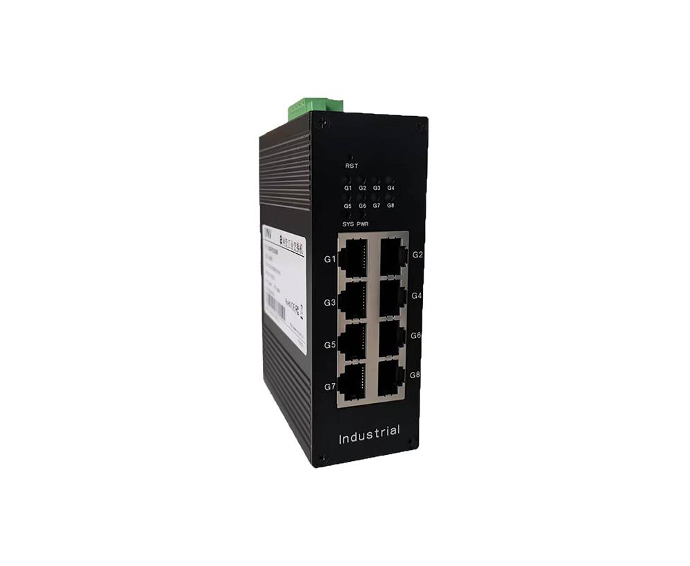 Full gigabit 8-port cloud managed industrial Ethernet fiber switch