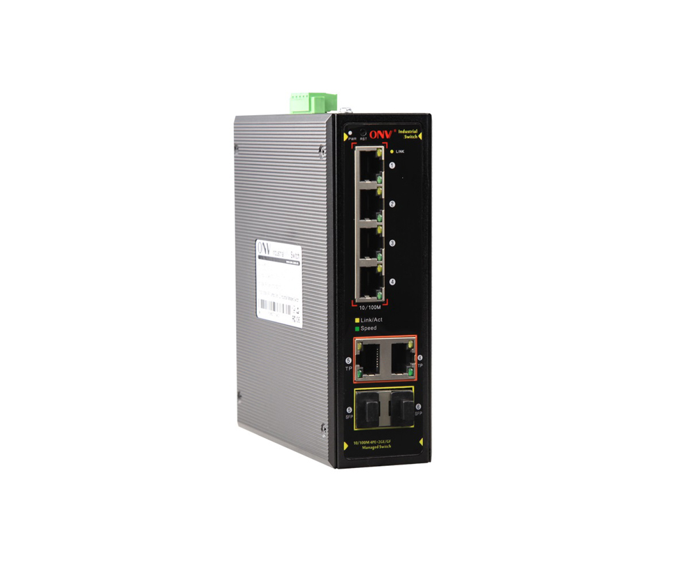 Gigabit uplink 6-port L2 managed industrial Ethernet switch