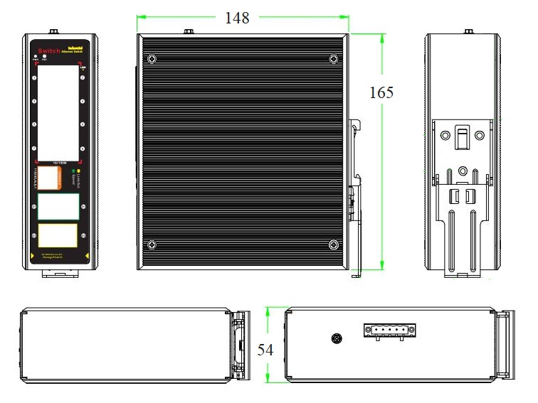 10-port managed industrial Ethernet switch, industrial Ethernet switch