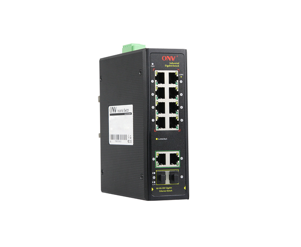 Gigabit uplink 12-port industrial Ethernet fiber switch