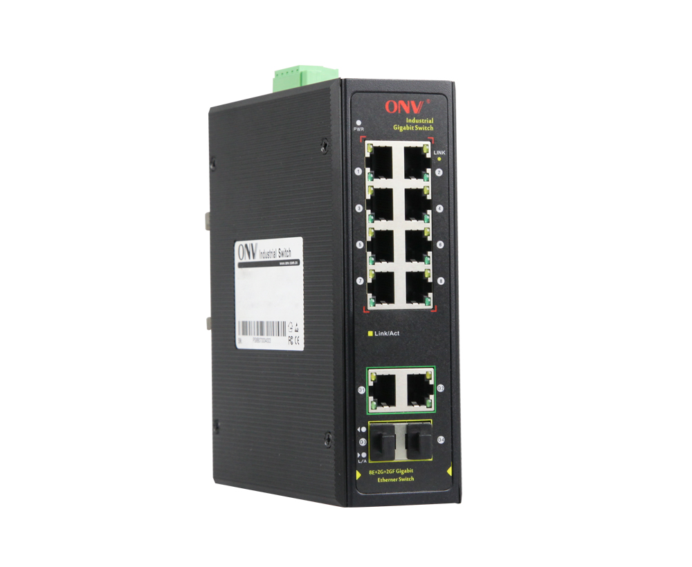 Gigabit uplink 12-port industrial Ethernet fiber switch