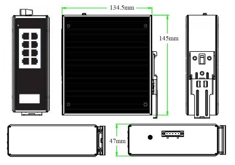 10-port gigabit industrial Ethernet switch, industrial Ethernet switch