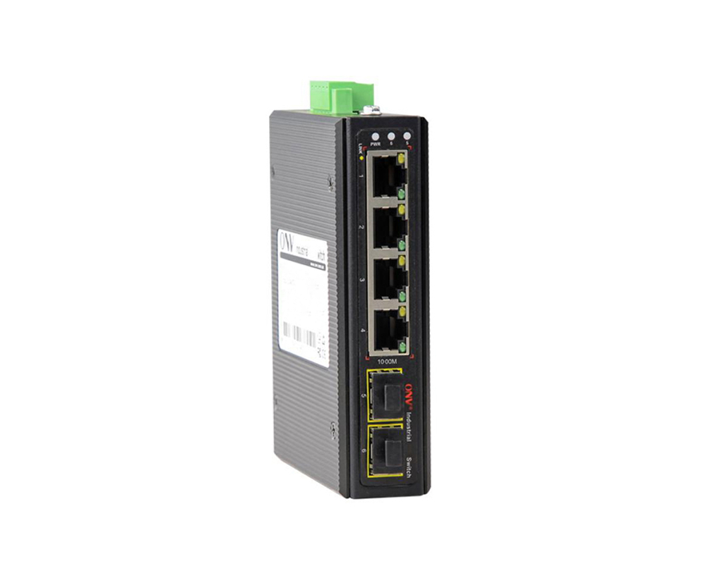 Gigabit 6-port industrial Ethernet fiber switch
