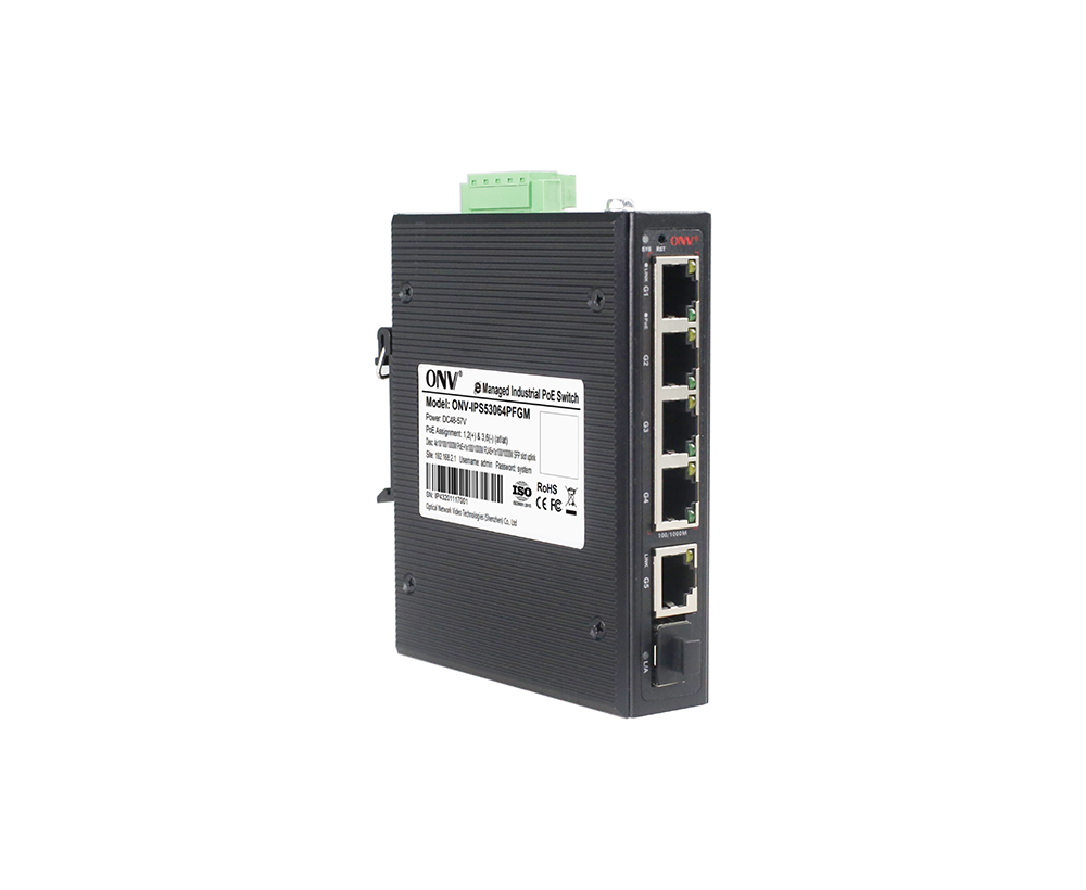 Gigabit 6-port Easy managed industrial PoE switch