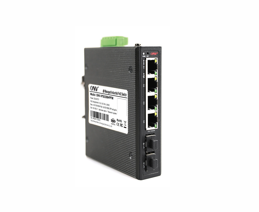 Gigabit 6-port Easy managed industrial PoE switch