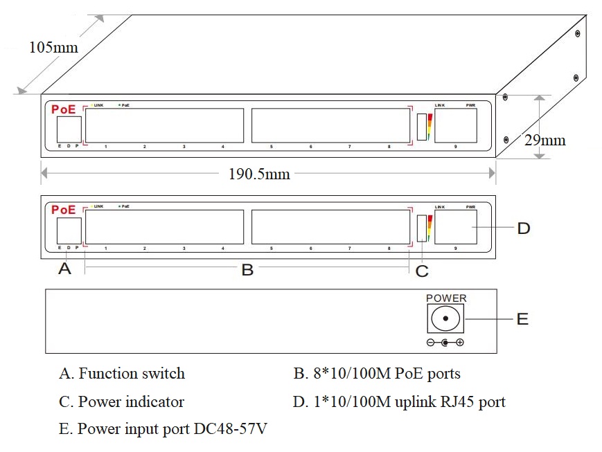 9-port smart PoE switch, smart PoE switch, PoE switch