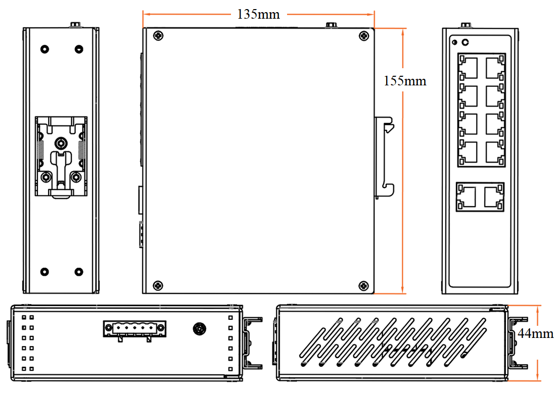 10 port gigabit industrial PoE switch, industrial Ethernet switch, PoE switch