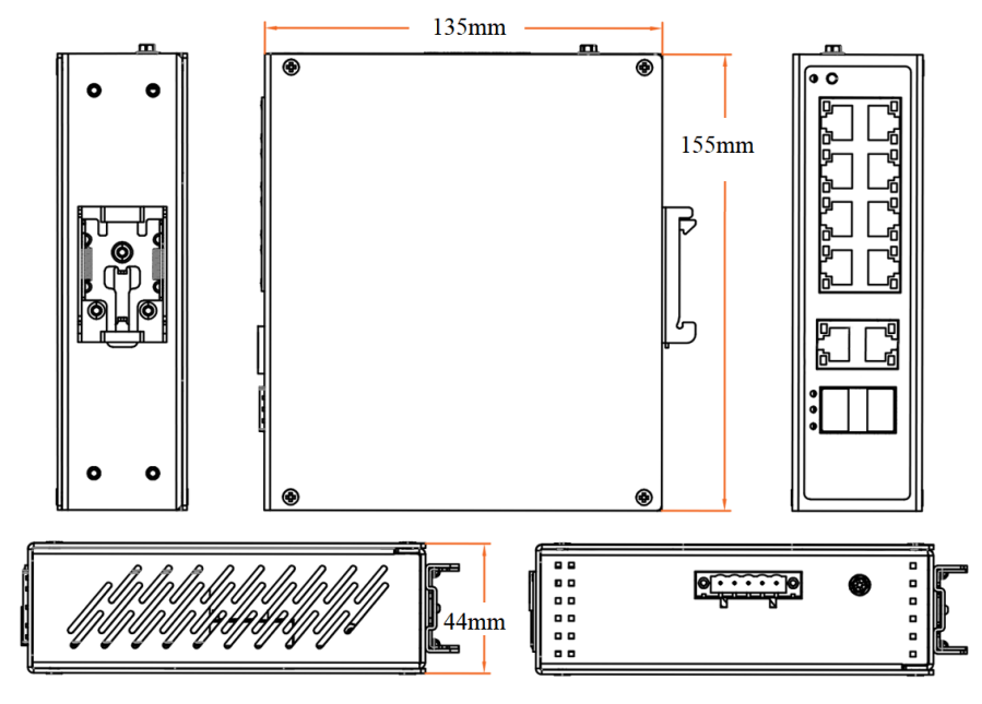 12 port gigabit industrial PoE switch, industrial Ethernet switch, PoE switch