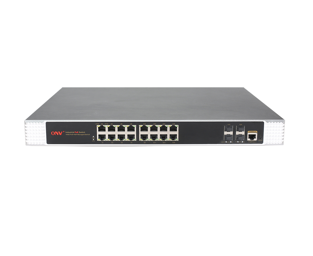 Gigabit 20-port L2+ managed industrial PoE switch