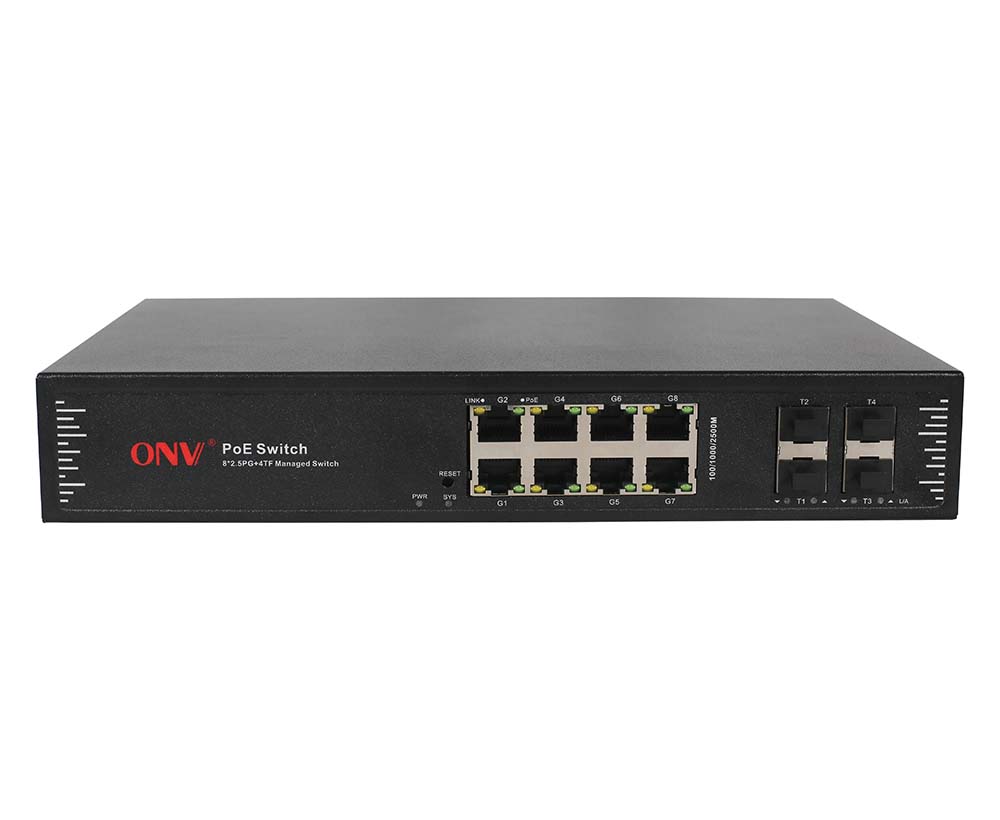 2.5G 12-port L2+ managed PoE switch