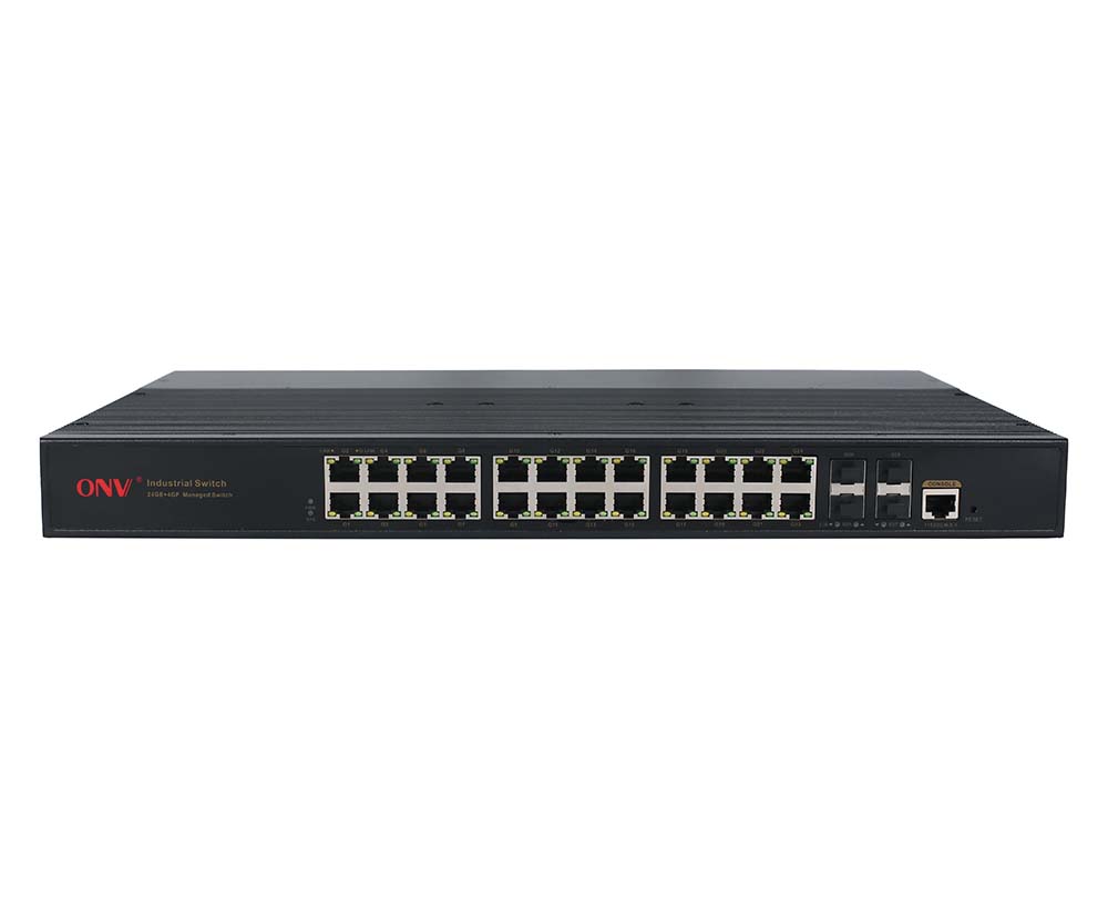 Gigabit 28-port L2+ managed industrial Ethernet switch