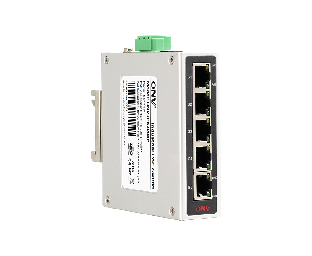 Gigabit 5-port industrial PoE switch