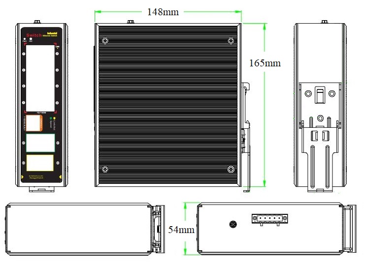 10-port managed industrial Ethernet switch, industrial Ethernet switch