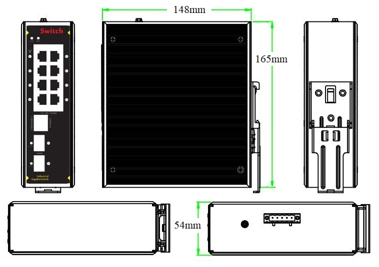 10 port gigabit managed industrial Ethernet switch, industrial Ethernet switch