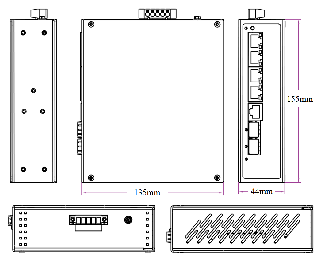 6 port gigabit managed industrial Ethernet switch, industrial Ethernet switch