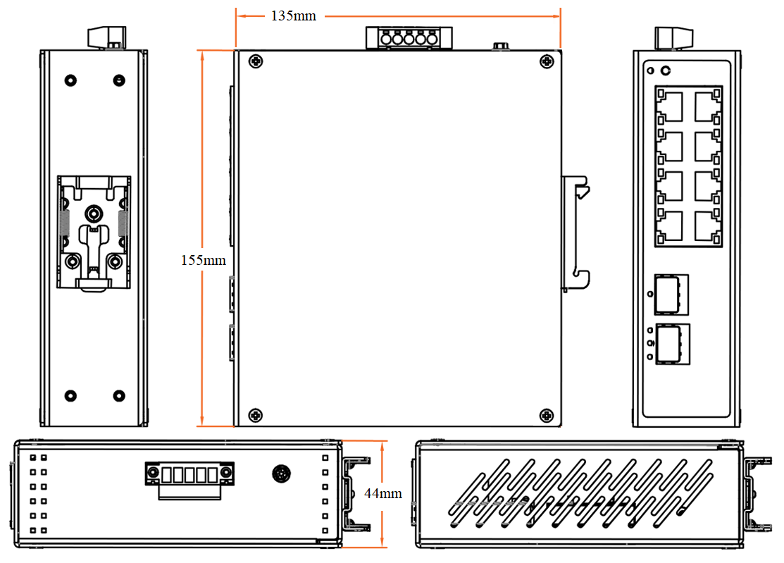 10 port gigabit managed industrial Ethernet switch, industrial Ethernet switch