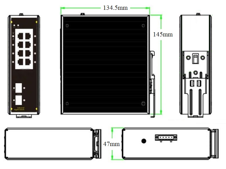 10 port Gigabit Easy managed industrial PoE switch, industrial PoE switch