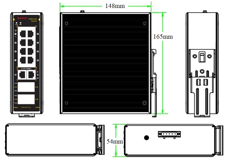 14 port gigabit managed industrial Ethernet switch, industrial Ethernet switch