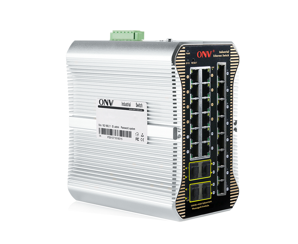 Gigabit 24-port L2+ managed industrial Ethernet switch