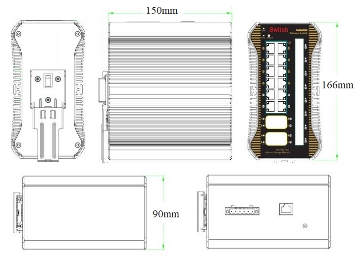 24 port Gigabit managed industrial Ethernet switch, industrial Ethernet switch