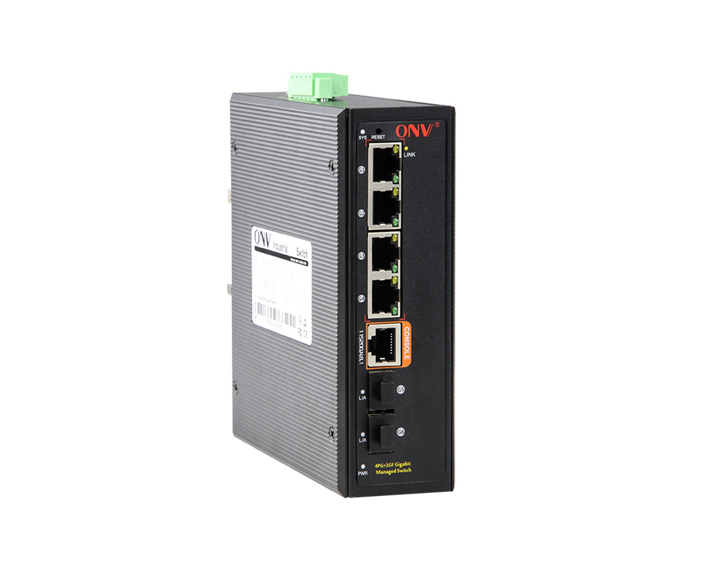 Gigabit 6-port L2+ managed industrial Ethernet switch