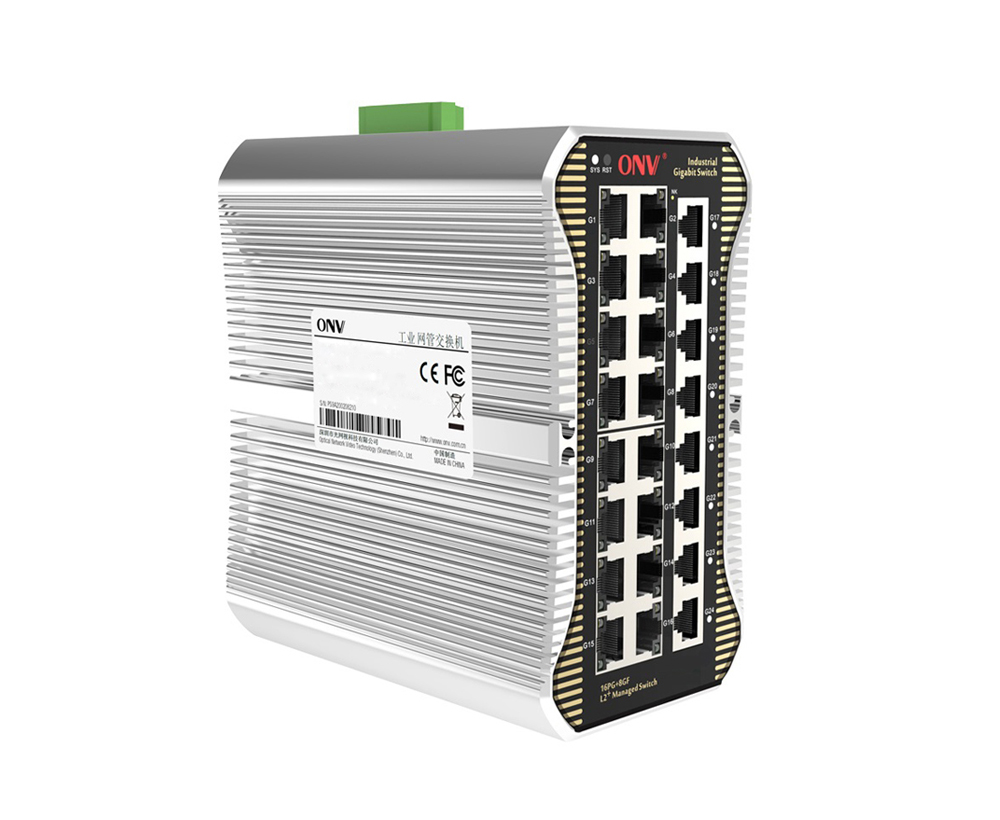 Gigabit 24-port L2+ managed industrial Ethernet switch