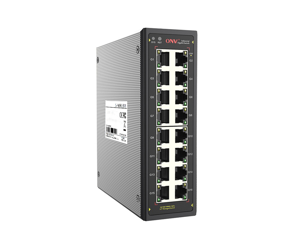 Gigabit 16-port L2+ managed industrial Ethernet switch