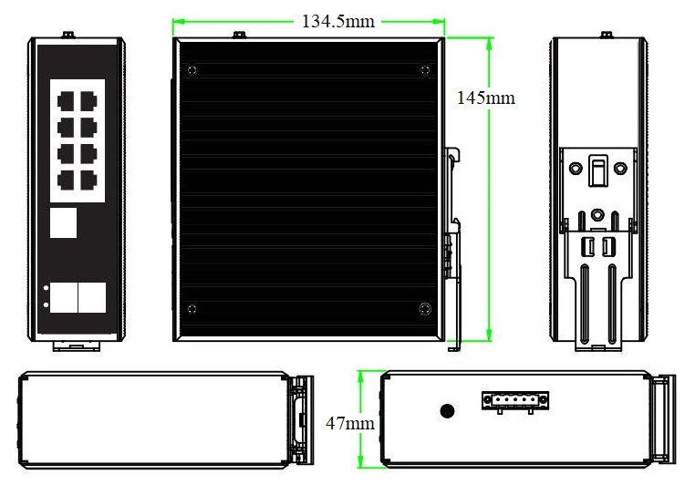 10 port Gigabit managed industrial Ethernet switch, industrial Ethernet switch