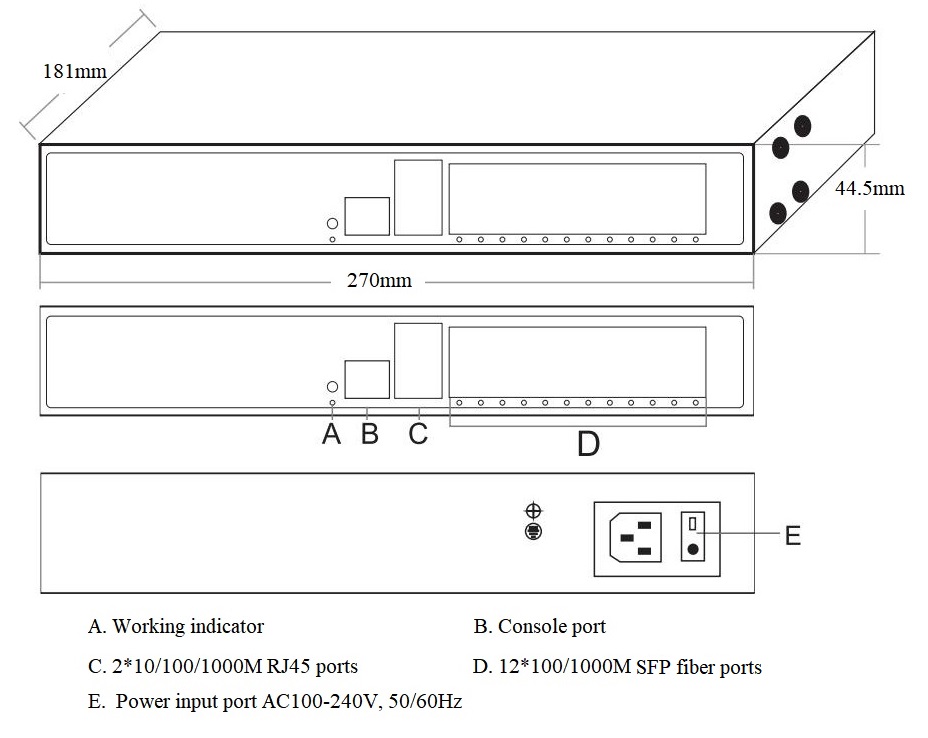 14 port gigabit managed Ethernet fiber switch, Ethernet switch