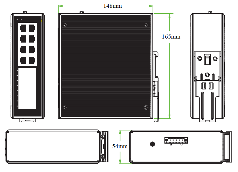 16 port gigabit managed industrial PoE switch, industrial PoE switch